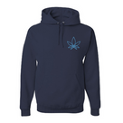 Delta 9 Cannabis - Atomic Leaf Pull-Over Hoodie - Navy Blue